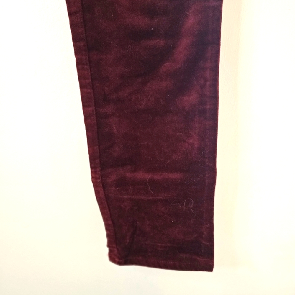 NWT Lands' End Richest Garnet Mid Rise Velvet Pants Size 6 - Picture 8 of 10